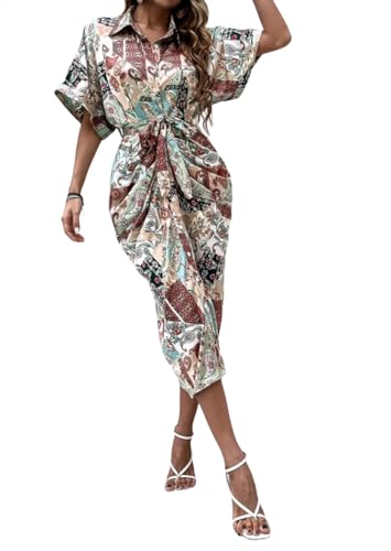 KOTTY Womens Bodycon Extended Sleeves Dress(Multicoloured,XL)