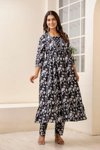 Shienzy Cotton Blend Square Neck Kurta Set With Dupatta For Women | Women Kurta Sets With Dupatta (1609-1610) (In, Alpha, Xl, Re