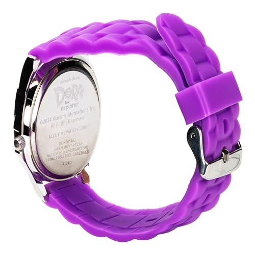 Dora the Explorer by Nickelodeon Analog Quartz Watch for Kids - Purple Time-Teaching Watch with Easy-Read Dial
