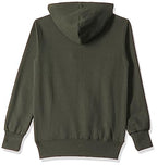 T2F Cotton Hooded Neck Regular Fit Hoodie (Boys-SS_35_Olive