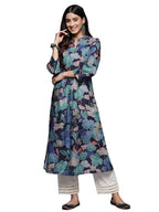 Varanga Women'S Rayon Kurta (Vkur1060_Blue