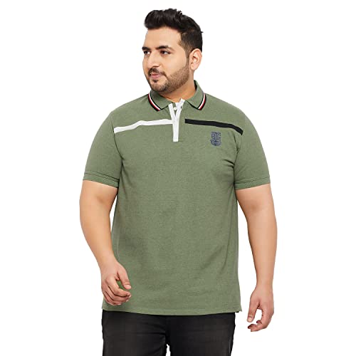 Bigbanana Plus Size MenS Regular Fit Polo Tshirt (Garber,Olive,7Xl)