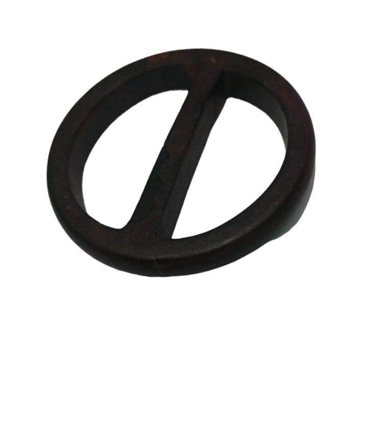 Greengrow Dark Brown Round Wood Buckle For Belt, Handbag And Fashion Accessories, Suitable For Most Styles Silk Scarves, Tee Shi 5