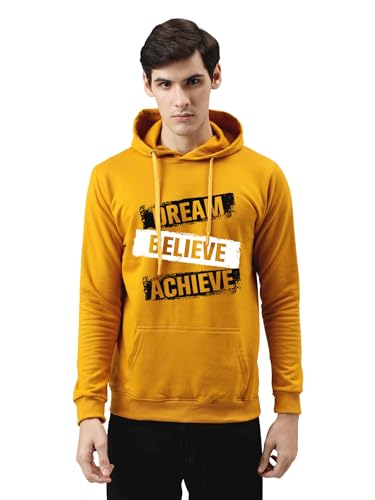 ADRO Mens Printed Hoodie Mustard (H20-M-DBA-MU_Mustard_M)