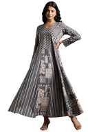 Libas WomenS Linen A-Line Maxi Dress (37184_Grey