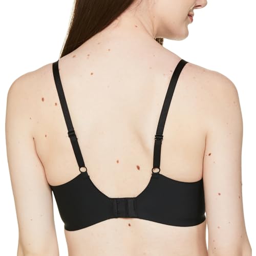 Zivame Padded Non Wired 3/4th Coverage Tshirt Bra for Women - Black