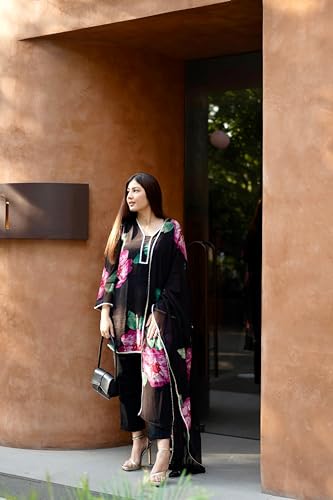 Anni Designer Women'S Cotton Blend Printed Kurta With Pant & Dupatta Co-Ord Set