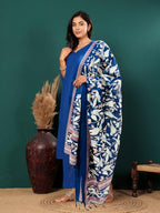 Varanga Women V Neck Straight Kurta With Pants & Dupatta
