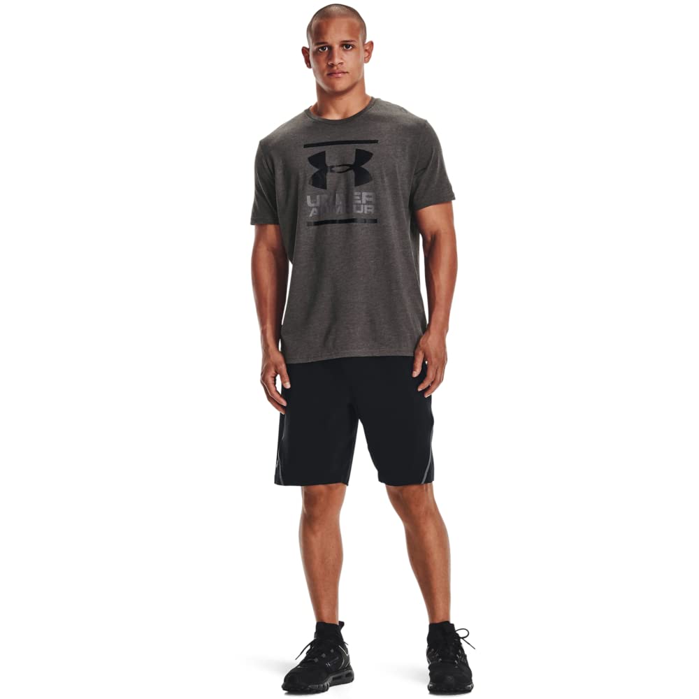 Under Armour Men's Global Foundation Short-Sleeve T-Shirt , Charcoal Medium Heather (019)/Black, XX-Large
