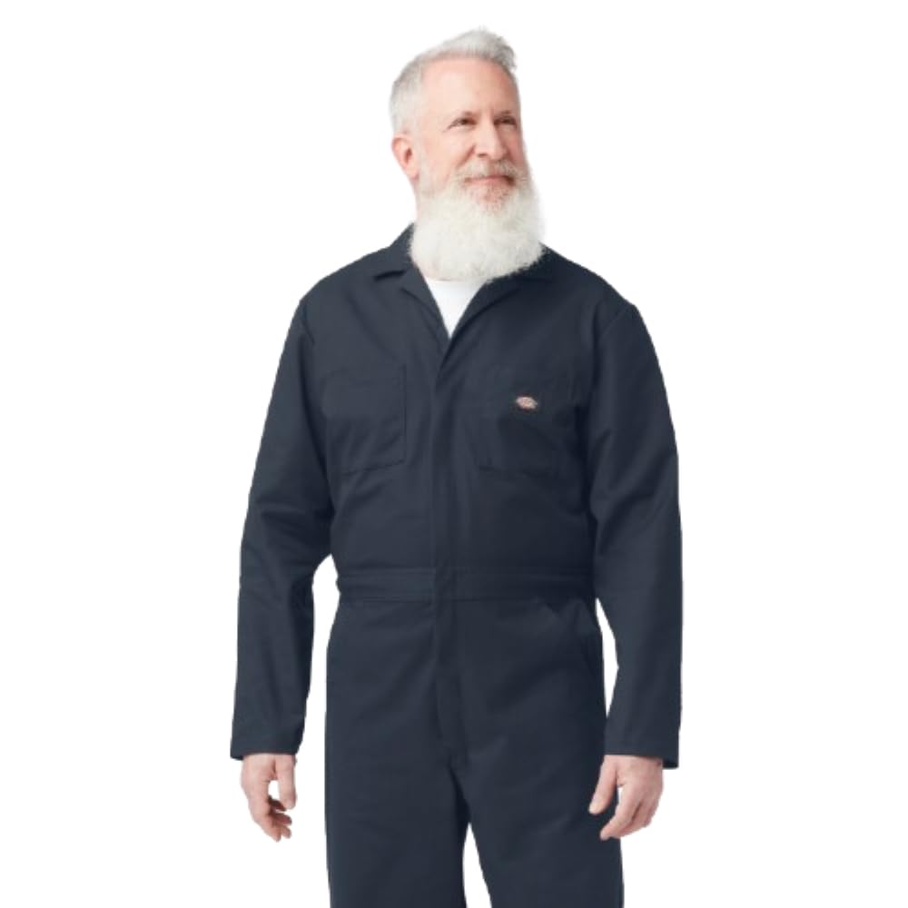 Dickies Long Sleeve Coveralls, DARK NAVY, 3X TL