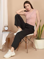 Sweet Dreams Womens Regular Track Pants (LP-3008GW Black