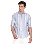 Dennis Lingo Blue MenS Slim Fit Casual Shirt