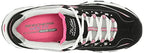 Skechers womens D'lites - Life Saver Memory Foam Lace-up Sneaker, Black/White/Pink,8.5 M US