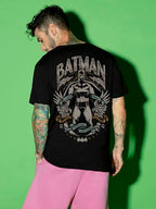 Bewakoof X Official Dc Comics Merchandise MenS The Dark Knight Graphic Printed Cotton T-Shirt - Regular Fit, Round Neck, Half S
