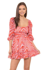 Leriya Fashion Womens Rayon Fit and Flare Mini Western Dress (LF-WD1175_Pink