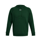 Under Armour Men's Rival Fleece Hoodie, (301) Forest Green / / White, Large