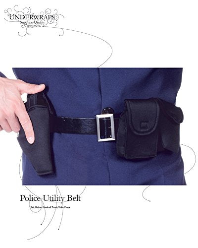 Underwraps Costumes Unisex Police Utility Belt Costume, Black, One Size
