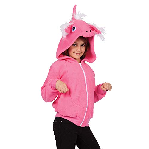 Diva Pink Unicorn Hoodie Kid L