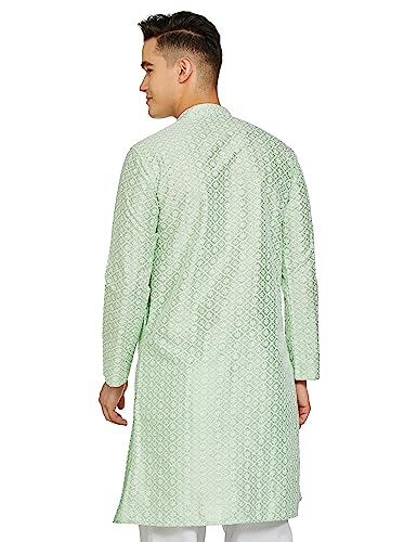Be Active MenS Traditional Embroidered Lucknowi Full Sleeves Kurta || Cotton Kurta For Men || Men Kurta For Wedding || Kurta Fo