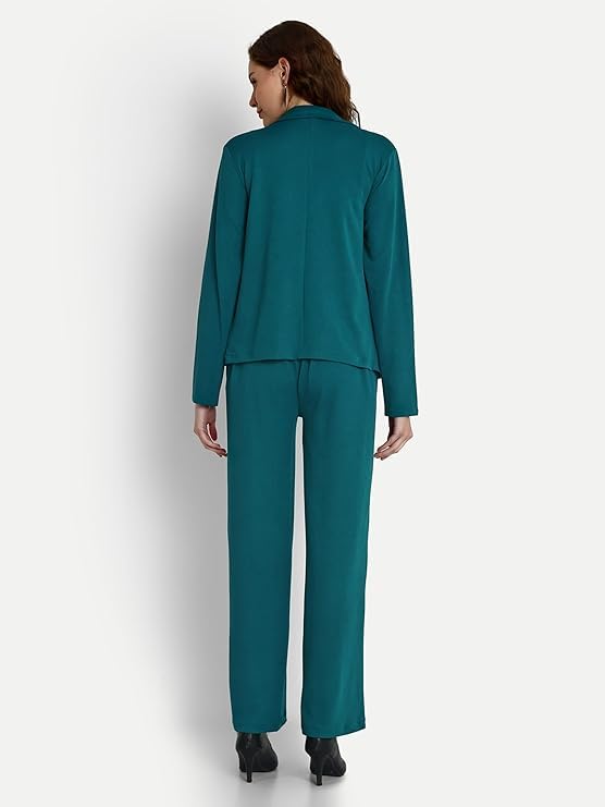 Leriya Fashion Lycra 3 Piece Formal Cord Office Blazer Co Ord Set For Women