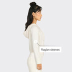 BlissClub at-Ease CottonKnit Cropped Hoodie | 100% Cotton | Cropped Hoodie | Adjustable Hood