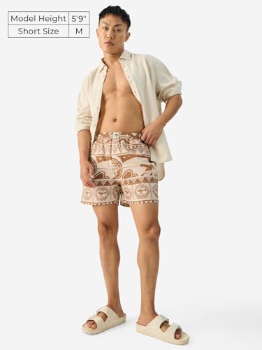 The Souled Store Official Disney: Maui Magic Comfortable Ultra Soft Above The Knee Cotton Boxer Shorts Multicolour