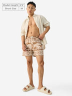 The Souled Store Official Disney: Maui Magic Comfortable Ultra Soft Above The Knee Cotton Boxer Shorts Multicolour