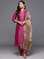 Varanga WomenS Silk Blend Kurta Set (Frl_Vskd32018_Vardup022_Pink
