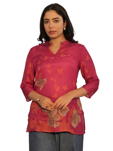Libas WomenS Silk Straight Tunic (98205R_Red