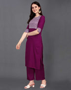 Sanisa Women'S Digital Patch Rayon Straight Kurti