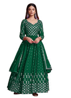 Fashion Basket Women'S Anarakali Kurta With Dupatta Set (Green)
