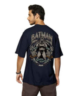 Bewakoof X Official Dc Comics Merchandise MenS The Dark Knight Graphic Printed 100% Cotton T-Shirt - Oversized Fit, Round Neck,