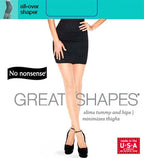 No nonsense womens Great Shapes All Over Shaping Slimming Control Flawless Definition Confidence Tights, Midnight Black, B