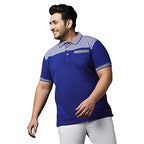 Bigbanana Plus Size MenS Regular Fit Mercerized Polo Tshirt (Blaze,Royal Blue,5Xl)