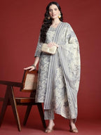 Womanista Women'S Cotton Blend Kurta Set