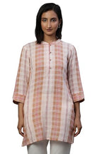 Aurelia Women'S Cotton Checkered Regular Kurti (24Fea30466_Multicolour