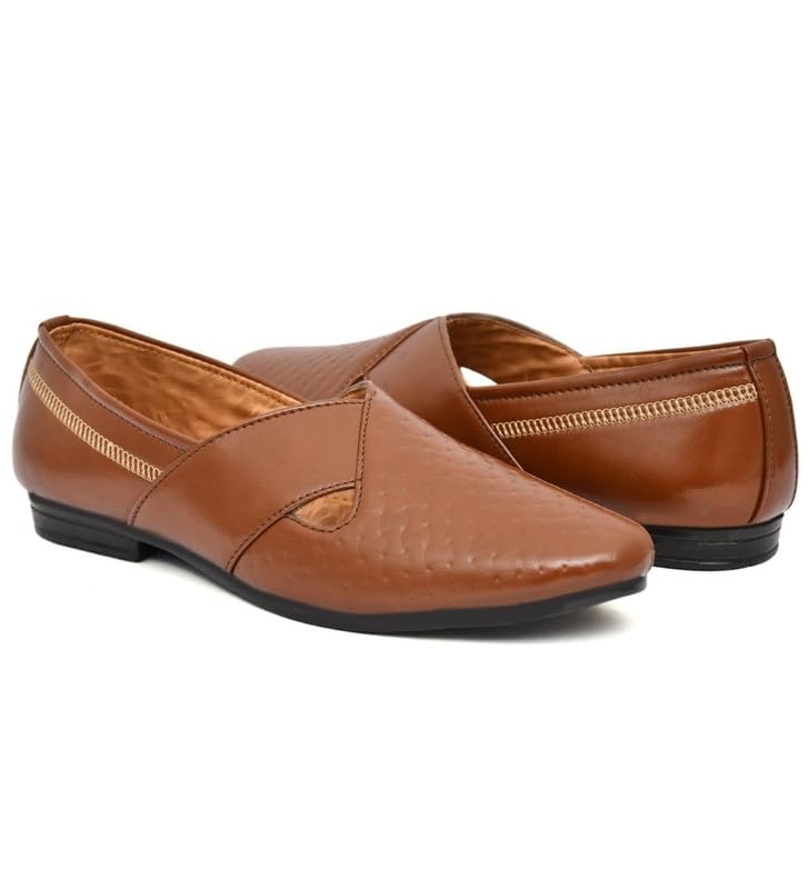 Mens Faux Leather Formal Shoes (Tan, 10)PID53513 10