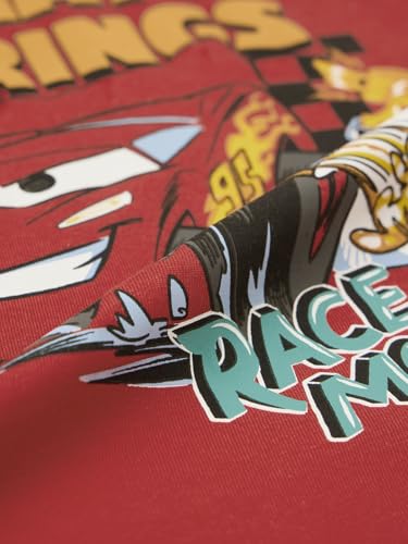 The Souled Store Disney: McQueen Boys Short Sleeves Round Neck Red Graphic Printed Regular Fit Cotton T-Shirts (2-8 Yrs)