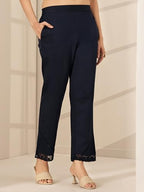 Libas WomenS Regular Trousers (Pl1636 Blue