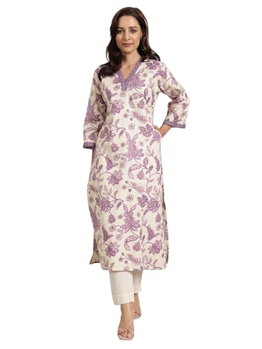 Libas Printed Rayon Straight Kurtas For Women