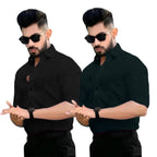 Pinkmint Cotton Blend Casual Shirt for Men Combo Shirt for Formal Wear, Regular Home Wear