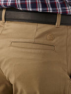 Wrangler mens Flat Front Relaxed Fit Casual Pants, Khaki, 35W x 36L US