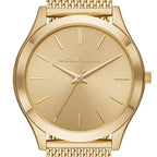 Michael Kors Slim Runway Three-Hand Gold-Tone Stainless Steel Mesh Men's Watch (Model: MK8625)