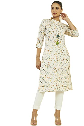 Soch Women Off-White Linen Printed Kurta(8907175294314_Off-White_X-Large)