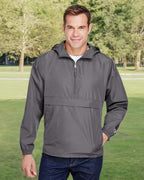 champion Mens Packable Anorak 14 Zip Jacket (cO200) -graphite -L