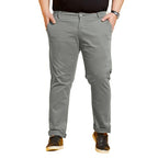 Bigbanana Plus Size MenS Regular Fit Solid Trousers (Lepton-Grey,Grey,8Xl)