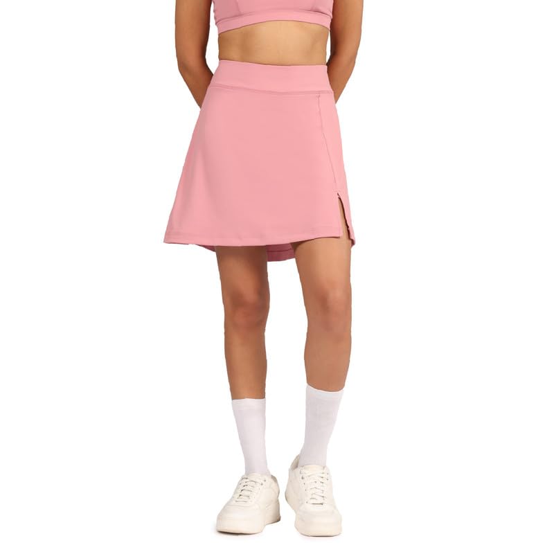 BlissClub Ultimate Skorts | in-Built Shorts | Side Pocket | Side Slit at Hem | Invisible Back Pocket | CloudSoft TM Fabric