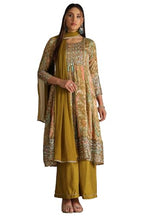 Soch Women Chinon Ethnic Motifs Suit Set with Faux Mirror and Sequins