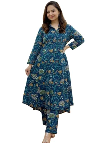 GRECIILOOKS Women Rayon W1836&TR893 Regular Fit Co Ord Sets (Blue, XX-Large)