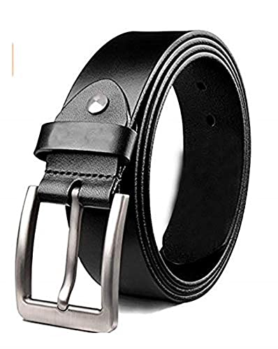 Kaezri Genuine Leather Black Belt For Men(Blkatadd) 30